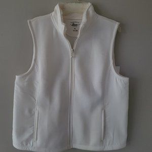 G.H. Bass Fleece Vest - Off White Cream XL NEW Nwt